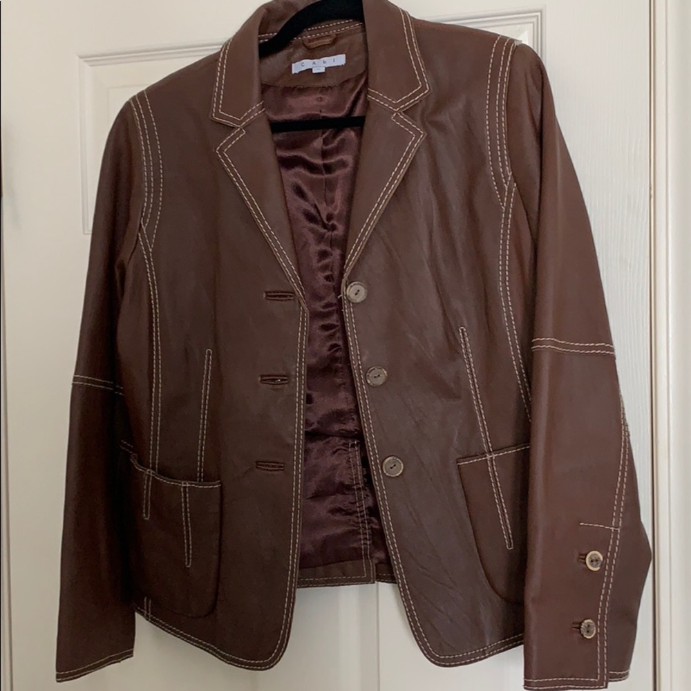 Size 12 Cabi faux leather jacket